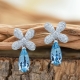 Bông tai đá quý Aquamarine BT40