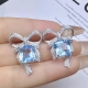 Bông tai đá quý Aquamarine BT51