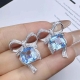 Bông tai đá quý Aquamarine BT51