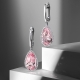 Bông tai đá quý Morganite hồng BT58