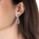 Bông tai đá quý thiên nhiên Aquamarine BT43