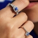 Nhẫn đá quý Sapphire xanh dương N82