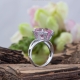 Nhẫn đá quý thien nhiên hồng N77