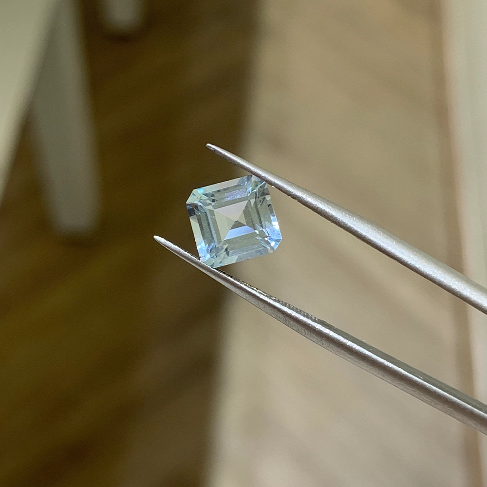 Đá Aquamarine Asscher 2.0ct