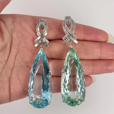 Bông tai Aquamrine 122.8ct