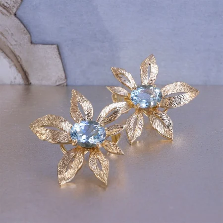Bông tai Aquamarine 3.36ct