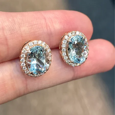 Bông tai Aquamarine 5.33ct