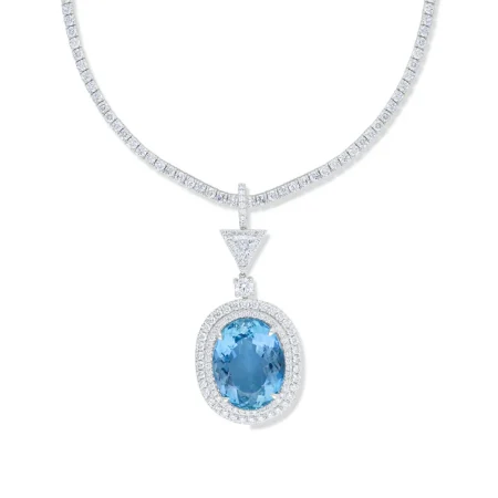 Dây chuyền Aquamarine 22.98ct