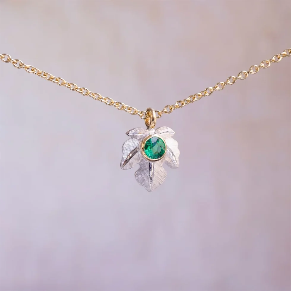 day chuyen emerald ngoc luc bao 0 2 ct 1