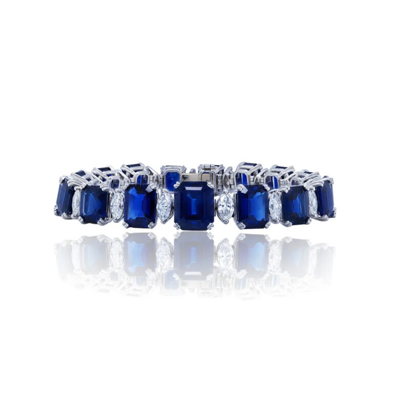 Lắc Tay Blue Sapphire 66ct