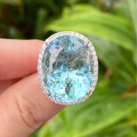 Nhẫn Aquamarine 19.41ct