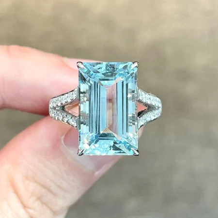 Nhẫn Aquamarine 7.62ct