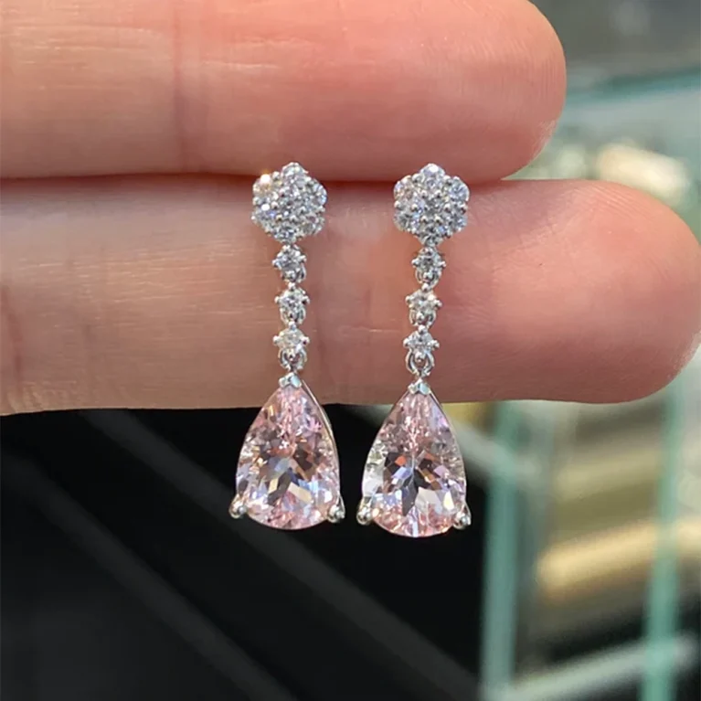 Bông tai Morganite 2.66ct
