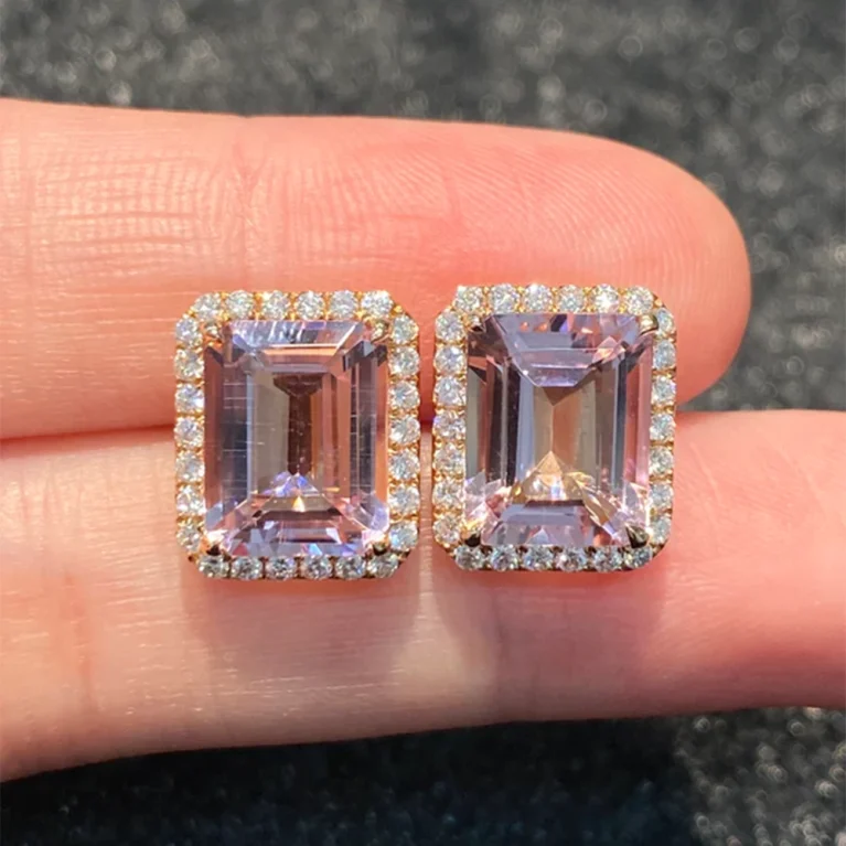 Bông tai Morganite 5.55ct