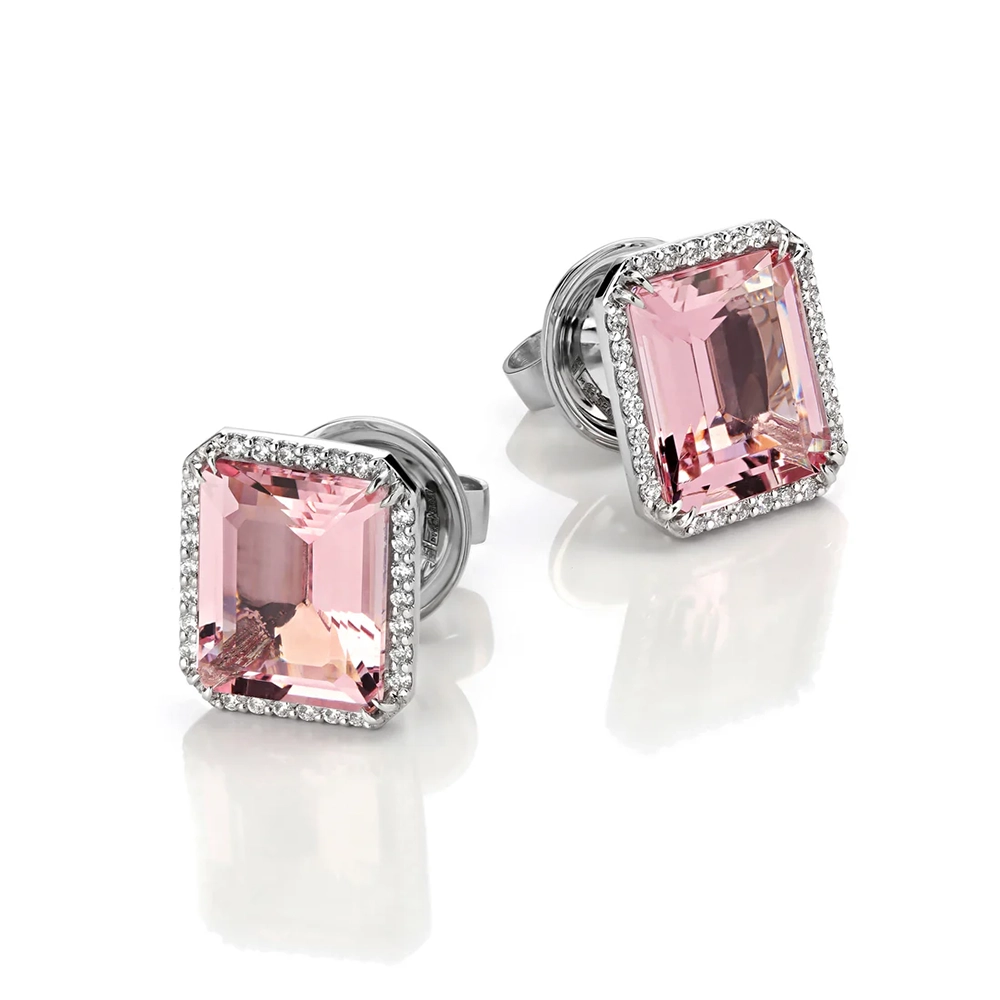 Bông tai Morganite 6.18ct