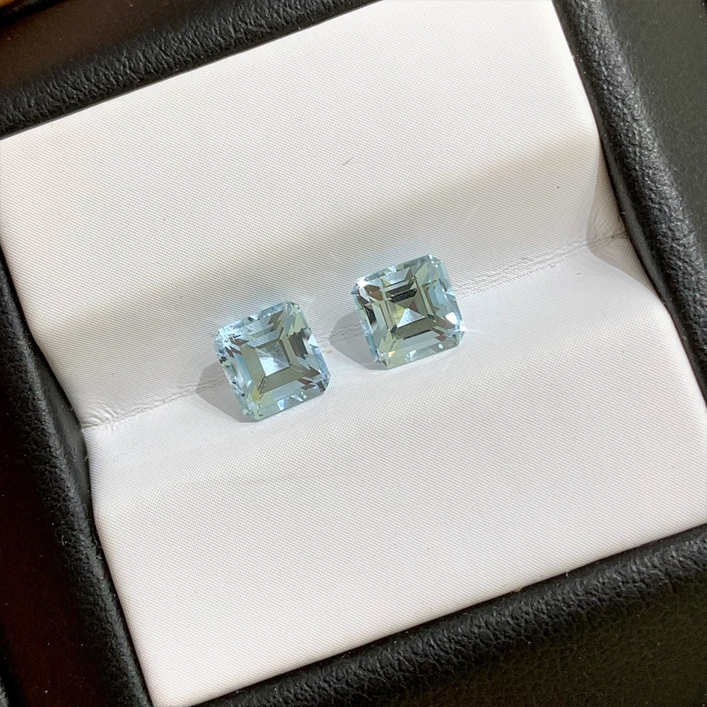 Đá Aquamarine 1.5ct 2 Viên