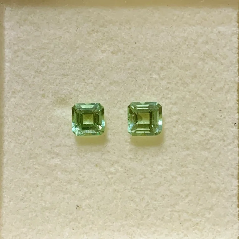 Đá Tourmaline Xanh 0.95ct 2 Viên