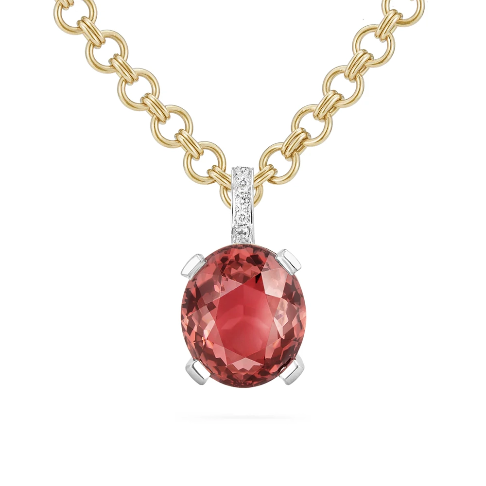 Dây chuyền Tourmaline hồng 12.59ct