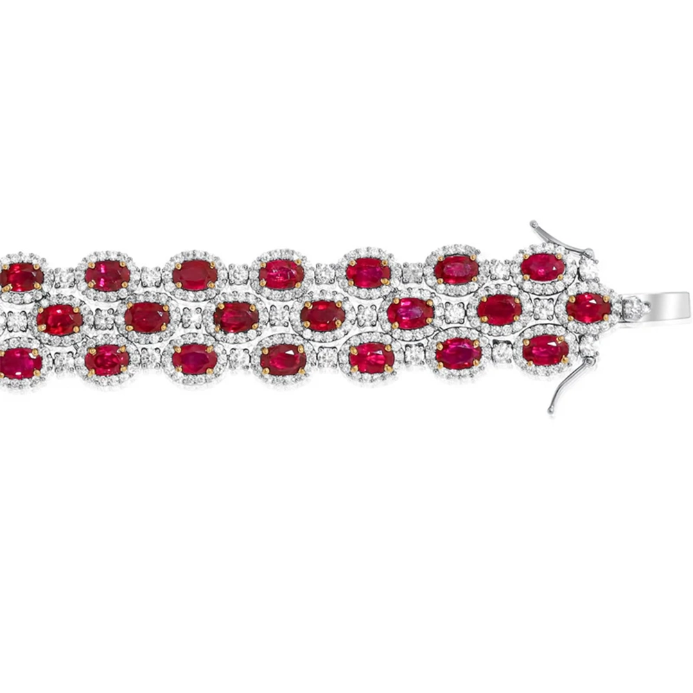 Lắc tay Ruby 28ct