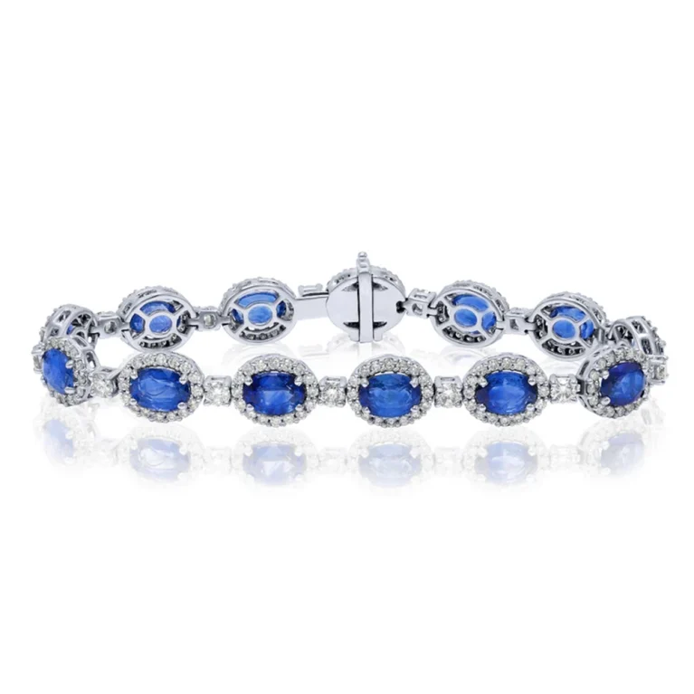 Lắc tay Sapphire Halo 12.15ct