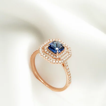 Nhẫn Halo Sapphire
