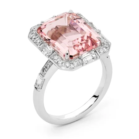 Nhẫn Morganite Hồng