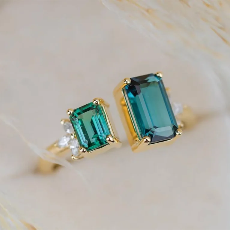 Nhẫn Tourmaline Two Stones