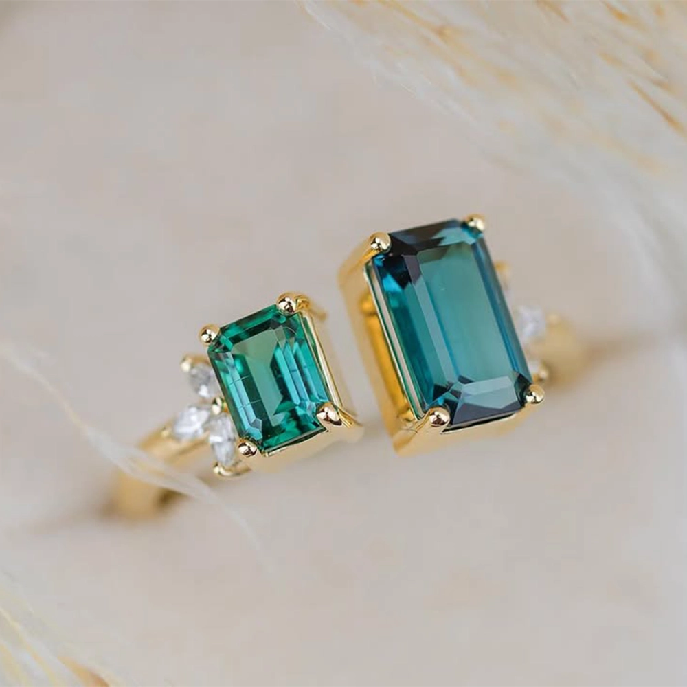 Nhẫn Tourmaline Two Stones