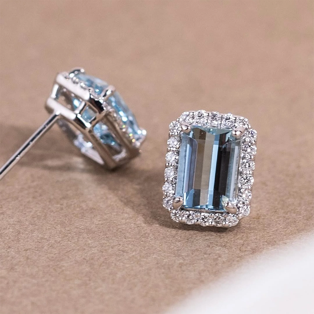 Bông Tai Aquamarine