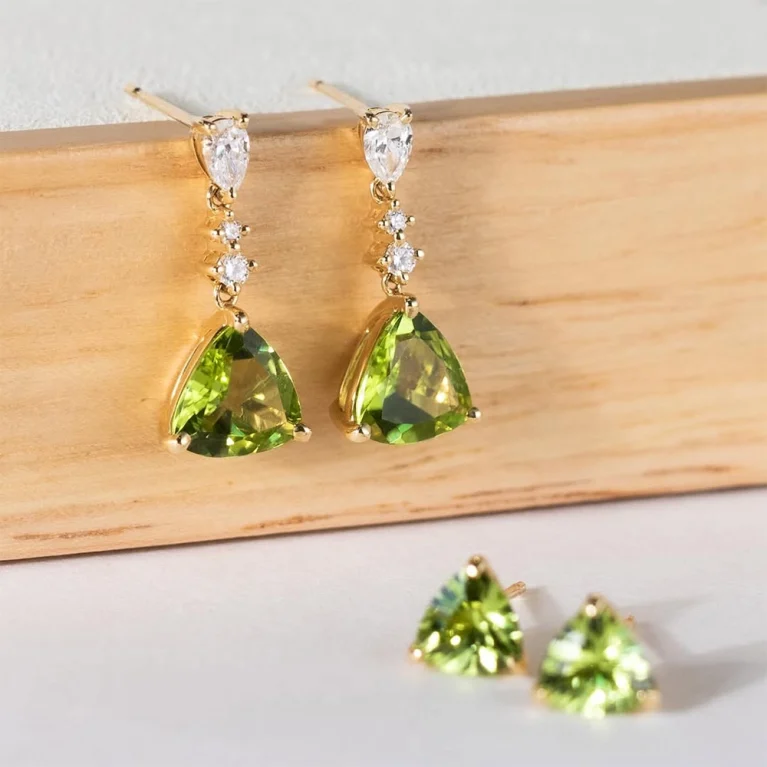 Bông Tai Đá Peridot