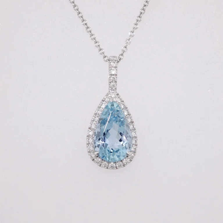 Dây Chuyền Aquamarine Pear
