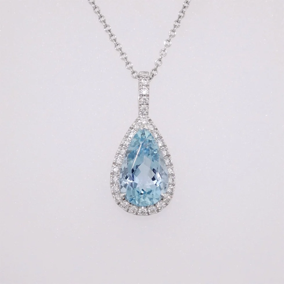 day chuyen aquamarine pear 1