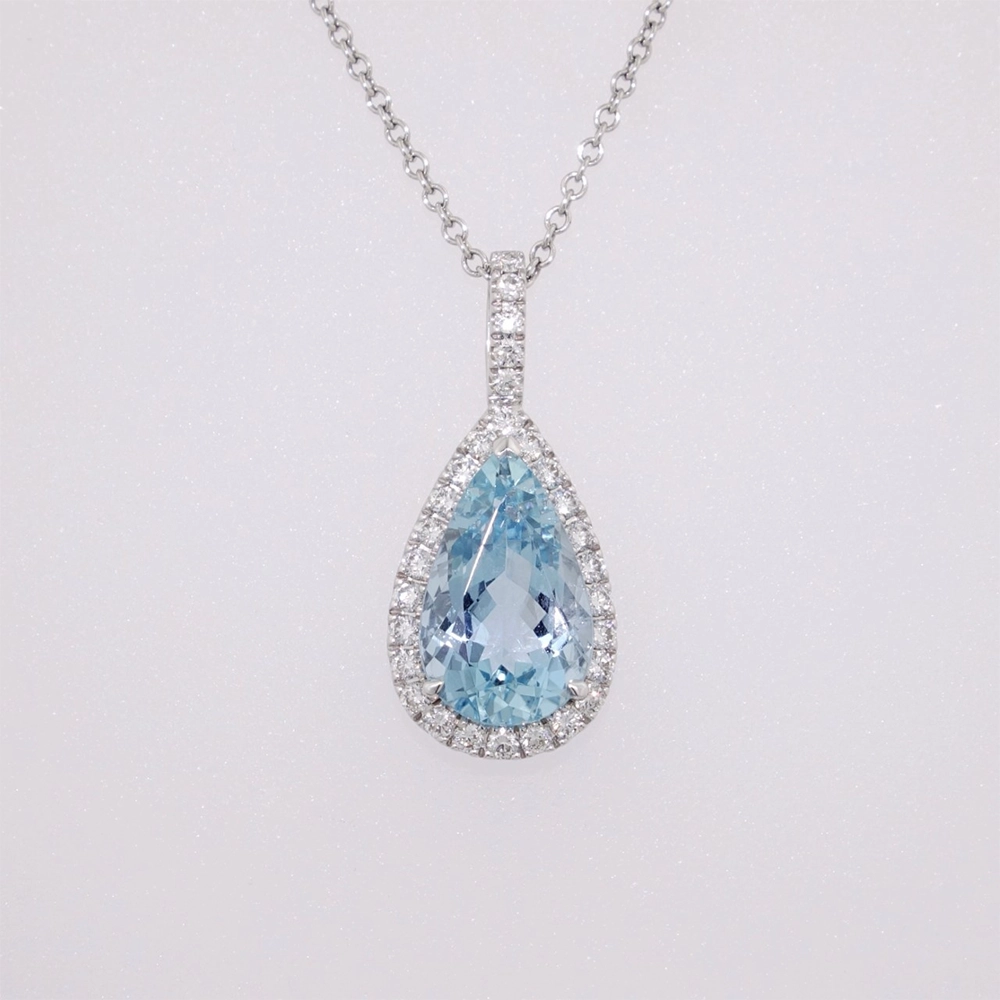 Dây Chuyền Aquamarine Pear