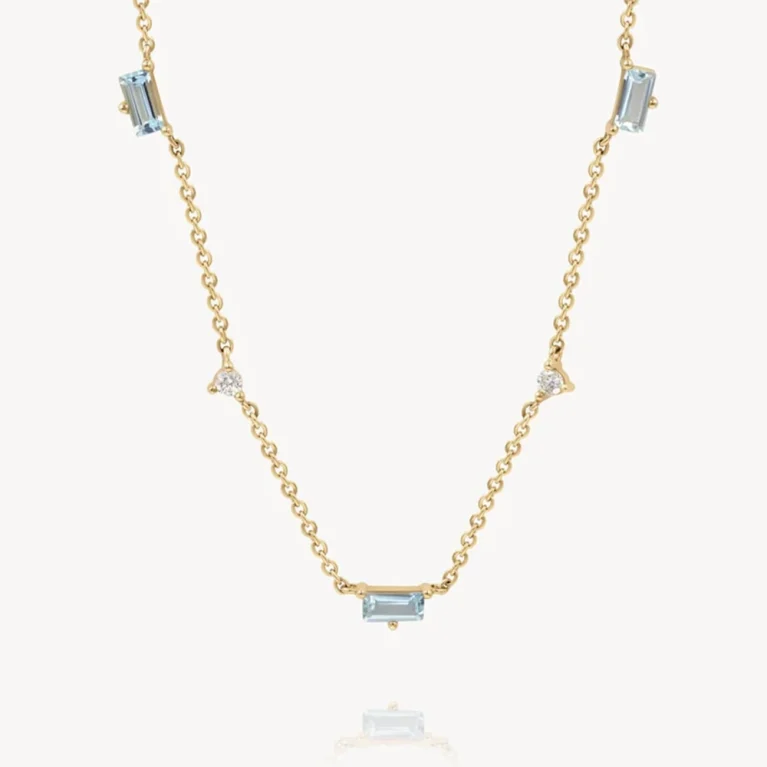 Dây Chuyền Cá Tính Aquamarine