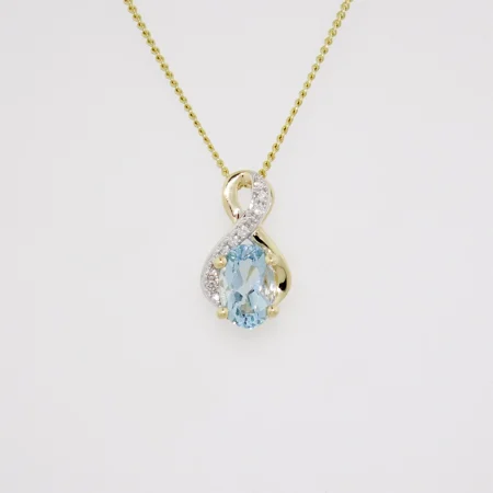 Dây Chuyền Aquamarine Oval