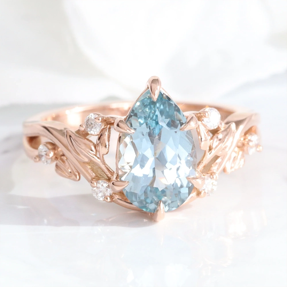 Nhẫn Aquamarine Kết Hợp