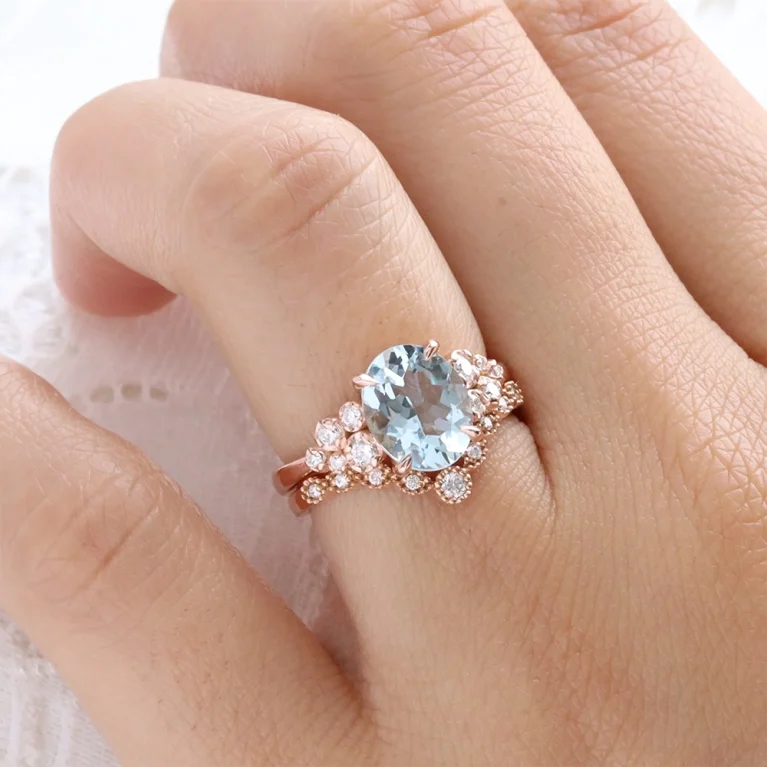 Nhẫn Cô Dâu Aquamarine