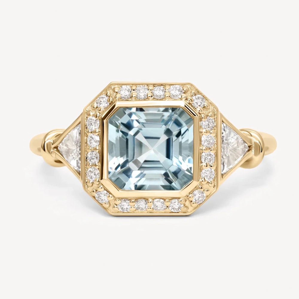 Nhẫn Đá Quý Aquamarine
