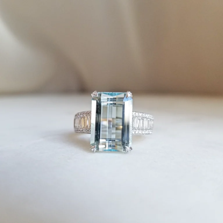 Nhẫn Đá Quý Aquamarine