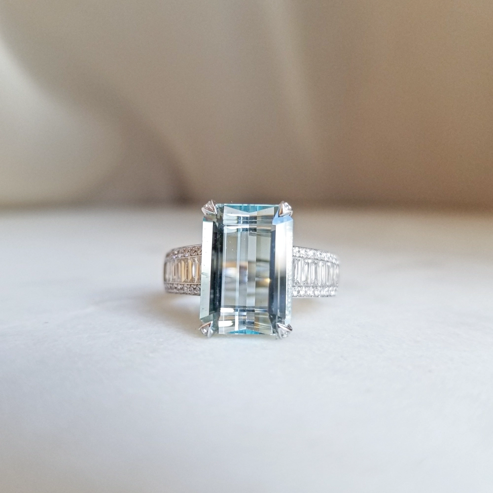 Nhẫn Đá Quý Aquamarine