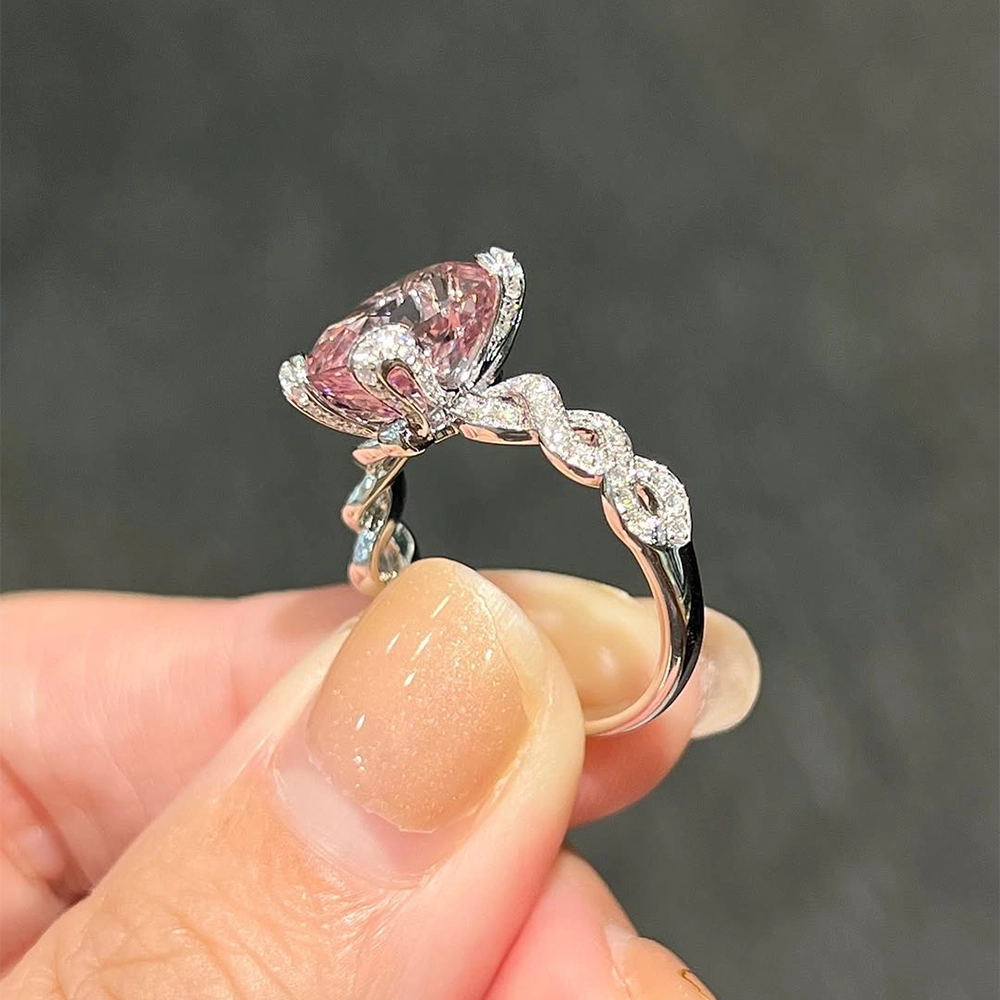 Nhẫn Morganite Hồng