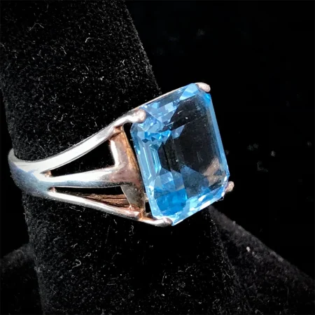 Nhẫn Nam Aquamarine Xanh Biển