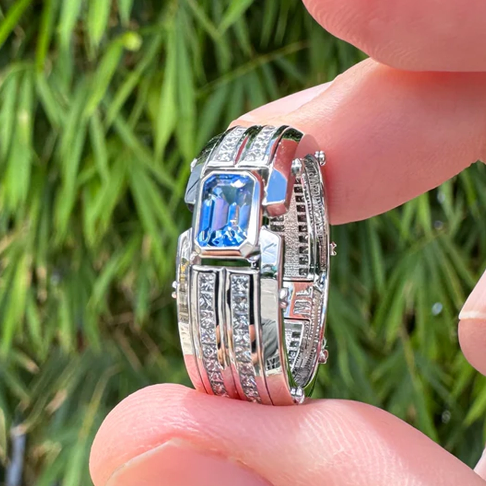Nhẫn Nam Blue Sapphire