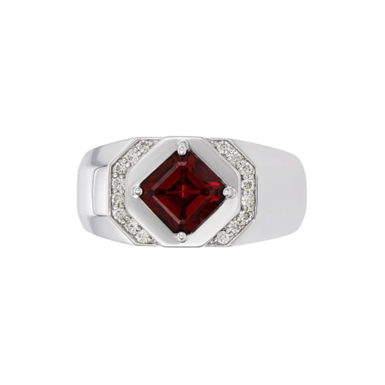 Nhẫn Nam Garnet Đỏ