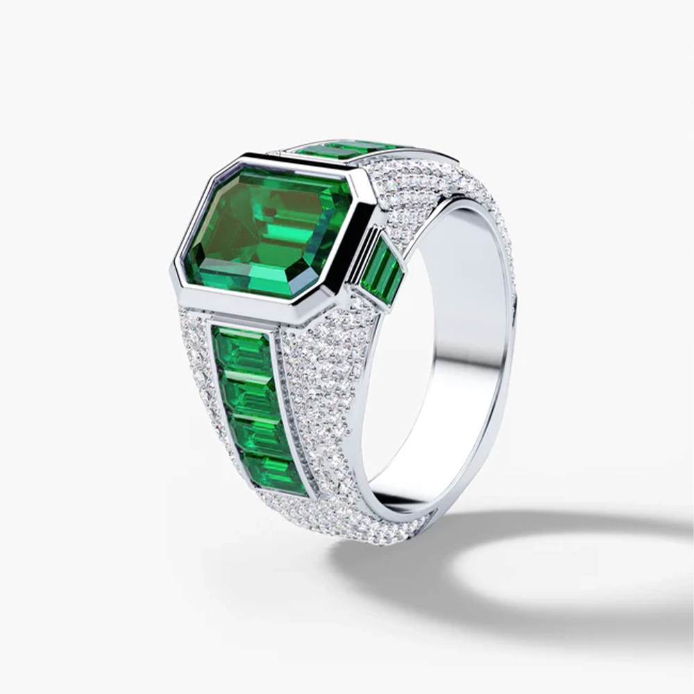 Nhẫn Nam Đá Quý Tourmaline Xanh
