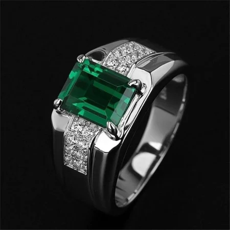 Nhẫn Nam Tourmaline Xanh