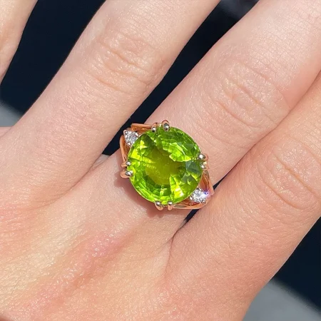 Nhẫn Nam Peridot Xanh Lá