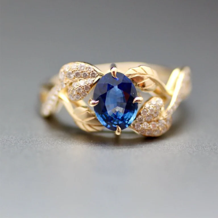 Nhẫn Đá Blue Sapphire