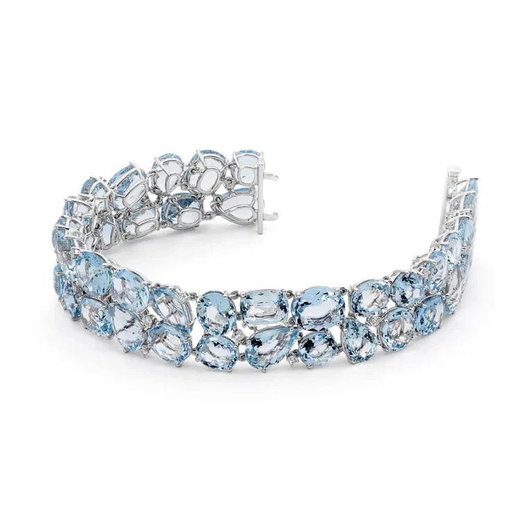 Lắc Tay Đá Aquamarine
