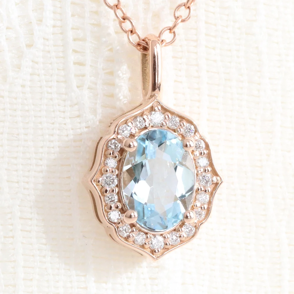 Mặt Dây Chuyền Đá Aquamarine
